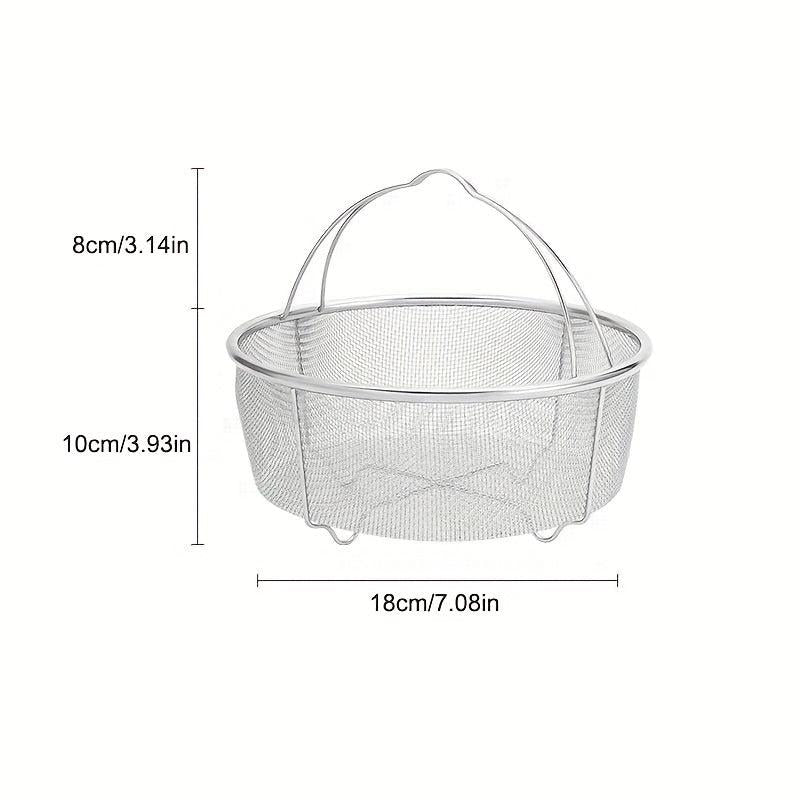 Multifunctional Steamer Basket Stainless Steel Colander Deep Fry Basket
