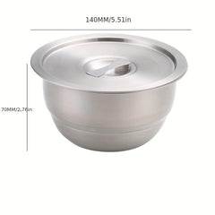 2pcs Stainless Steel Steaming Egg Bowl with Lid