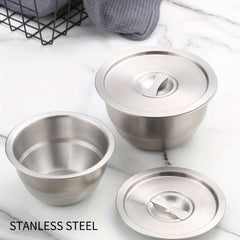 2pcs Stainless Steel Steaming Egg Bowl with Lid