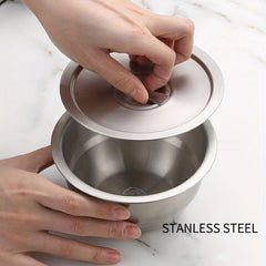 2pcs Stainless Steel Steaming Egg Bowl with Lid