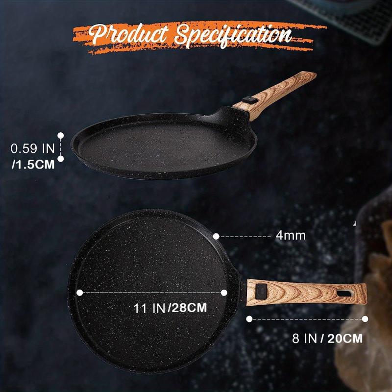 27cm Crepe Pan Nonstick Dosa Tortilla Pan Induction PFOA