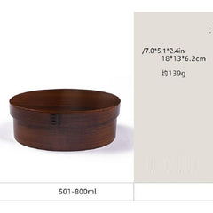 1pc Oval Bento Box Wooden Lunch Box Food Containers Stylish Sushi Tableware