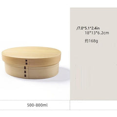 1pc Oval Bento Box Wooden Lunch Box Food Containers Stylish Sushi Tableware
