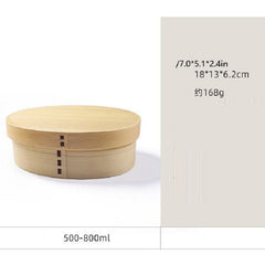 1pc Oval Bento Box Wooden Lunch Box Food Containers Stylish Sushi Tableware