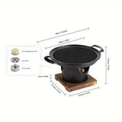 Portable Charcoal Grill Easy Cleaning Smokeless Indoor Outdoo