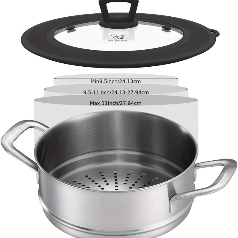 Universal Vented Glass Lid Set for Pots & Pans, 2-Pack