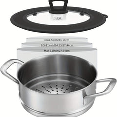 Universal Vented Glass Lid Set for Pots & Pans, 2-Pack