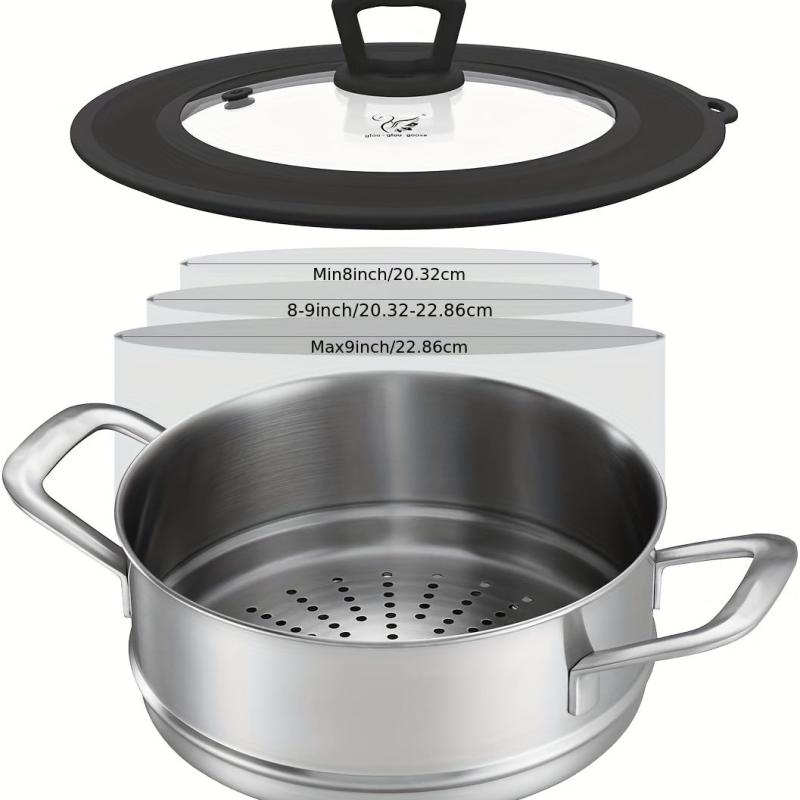 Universal Vented Glass Lid Set for Pots & Pans, 2-Pack