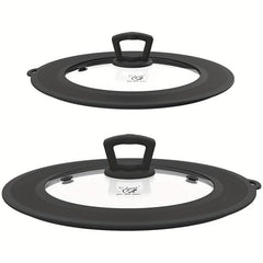 Universal Vented Glass Lid Set for Pots & Pans, 2-Pack