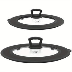 Universal Vented Glass Lid Set for Pots & Pans, 2-Pack
