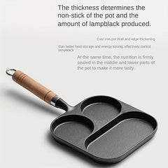Cast Iron Breakfast Omelette Pot, Non-Stick, Healthy & Durable