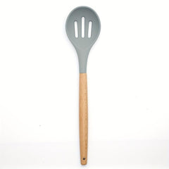 Silicone Kitchen Utensils Set - Slotted Spatula & Spoon