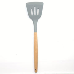 Silicone Kitchen Utensils Set - Slotted Spatula & Spoon