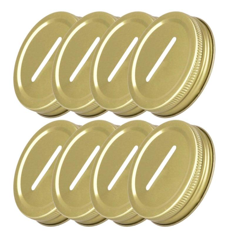 8pcs 70mm Stainless Steel Jar Lids - Storage and Piggy Bank Caps