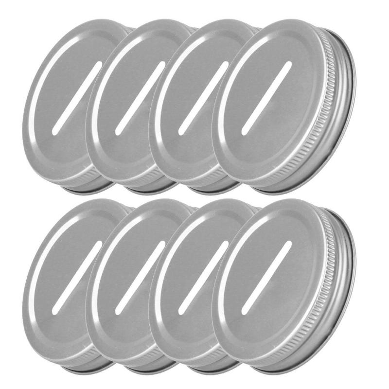 8pcs 70mm Stainless Steel Jar Lids - Storage and Piggy Bank Caps