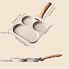 3-in-1 Frying Pan Nonstick Multifunctional Omelet Burger Breakfast Pancake Maker
