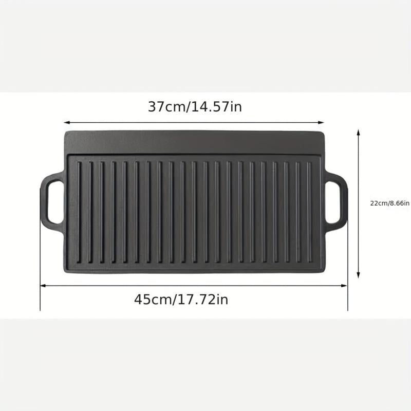 Cast Iron Reversible Griddle - Outdoor Cooking Skillet