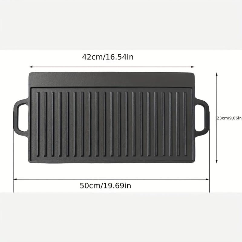 Cast Iron Reversible Griddle - Outdoor Cooking Skillet