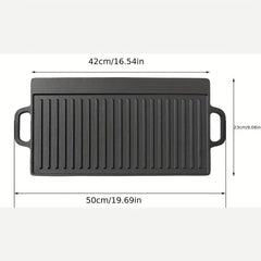 Cast Iron Reversible Griddle - Outdoor Cooking Skillet