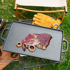 Cast Iron Reversible Griddle - Outdoor Cooking Skillet