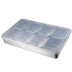 Grid Food Storage Box With Lid And Spoons 6 8 Compartments