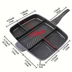 Non Stick Divided Meal Skillet 38 Grill Pan