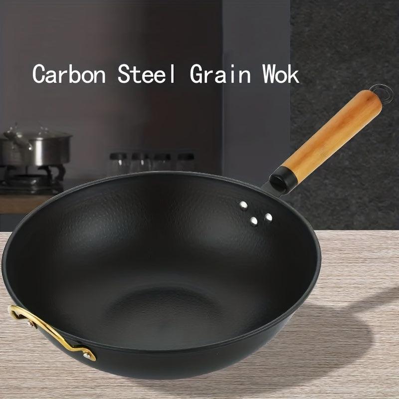 Non Stick Carbon Steel Wok - Classic Chinese Cooking Utensil