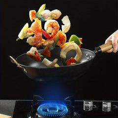 Non Stick Carbon Steel Wok - Classic Chinese Cooking Utensil