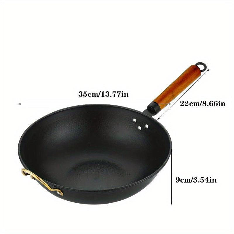 Non Stick Carbon Steel Wok - Classic Chinese Cooking Utensil