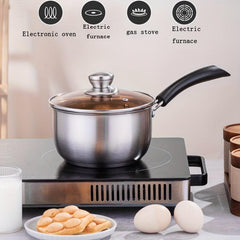 1pc Stainless Steel Saucepan 16-18cm Kitchen Utensils