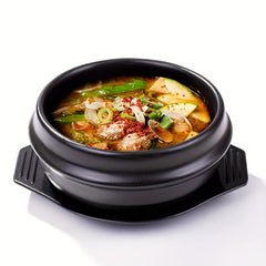 1pc Stone Bowl With Tray 6 3'' Ceramic Stone Hot Pot For Bibimbap Soup