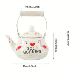 Flamingo Enamel Boiled Water Pot for Home and Office, 1.5L/2.0L Options