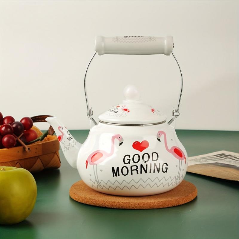 Flamingo Enamel Boiled Water Pot for Home and Office, 1.5L/2.0L Options