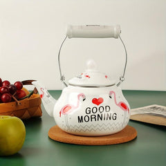 Flamingo Enamel Boiled Water Pot for Home and Office, 1.5L/2.0L Options