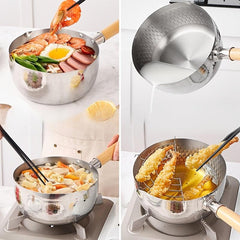 Stainless Steel Covered Small Cooking Pot Instant Noodle Pot