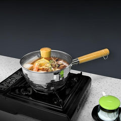 Stainless Steel Covered Small Cooking Pot Instant Noodle Pot