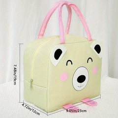 Large Capacity Cartoon Bento Bag Insulated Lunch Box Waterproof
