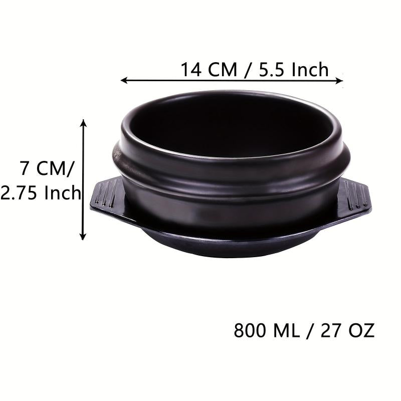 Stone Bowl With Tray Ceramic Hot Pot For Bibimbap Soup Stone