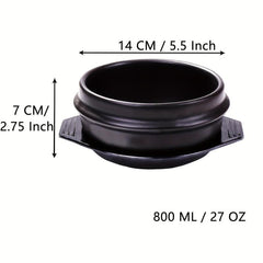 Stone Bowl With Tray Ceramic Hot Pot For Bibimbap Soup Stone
