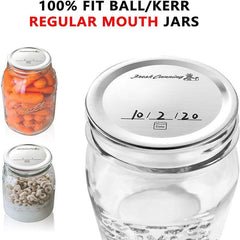 50pcs Mason Jar Canning Lids 86mm Reusable Split Golden