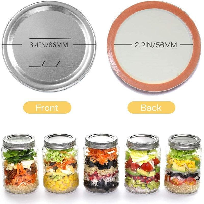 50pcs Mason Jar Canning Lids 86mm Reusable Split Golden