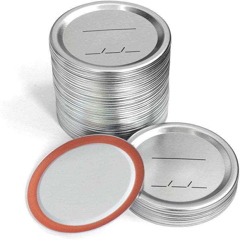 50pcs Mason Jar Canning Lids 86mm Reusable Split Golden