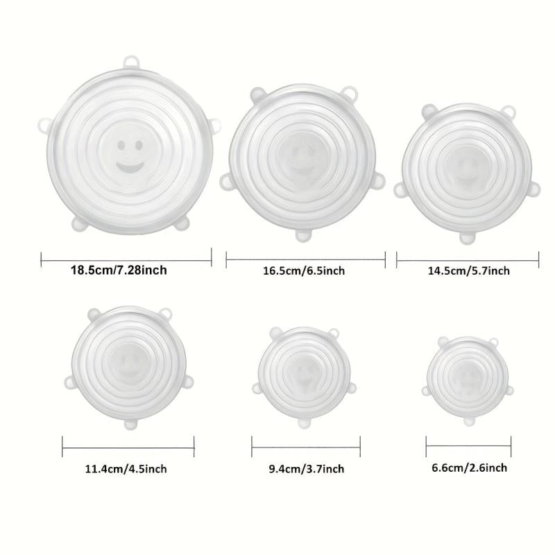 Silicone Stretch Lids Reusable Food Bowl Covers Multifunctional Fresh Keeping
