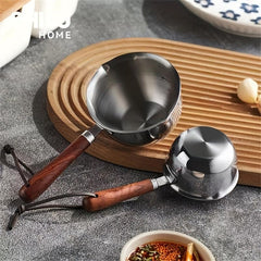 Stainless Steel Milk Pan Dual Pour Spout Butter Warmer Pot