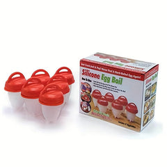 6 PCS Silicone Egg Cooker & Poacher Non-stick Microwave Boiler Mold