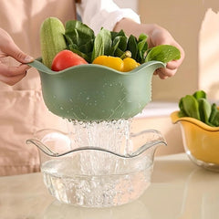 2pcs Petal Drainage Baskets Household Kitchen Gadgets