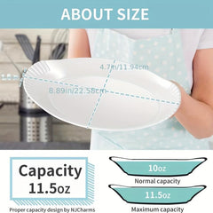 Set of 6 Ceramic Au Gratin Baking Dishes Oven Safe Porcelain Bakeware