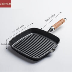 Cast Iron Square Grill Pan 22cm Pre Seasoned Skillet Pan