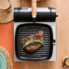 Cast Iron Square Grill Pan 22cm Pre Seasoned Skillet Pan