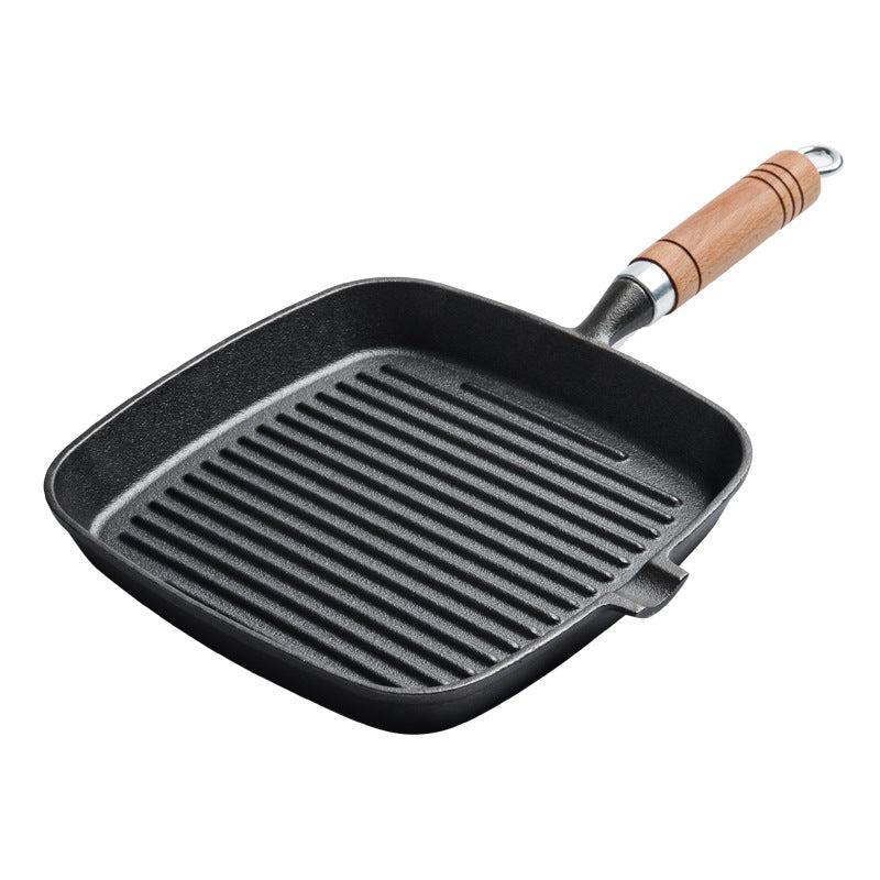Cast Iron Square Grill Pan 22cm Pre Seasoned Skillet Pan